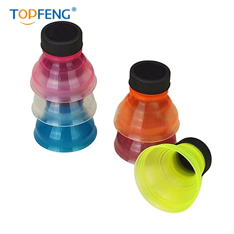 

TOPFENG Creative Soda Savers Toppers Reusable Bottle Caps Can Convert (6 Pack)
