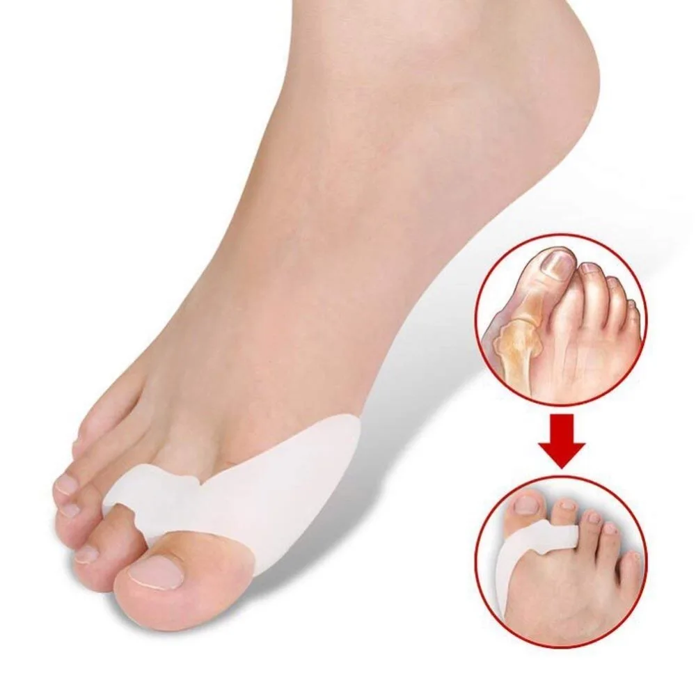 2 piezas Hallux Valgus pies Cuidado del dedo del pie separador Bunion Toe protectores alisador alineación herramienta de cuidado del pie 2 piezas Hallux Valgus pies Cuidado del dedo del pie separador Bunion Toe protectores alisador alineación herramienta de cuidado del pie