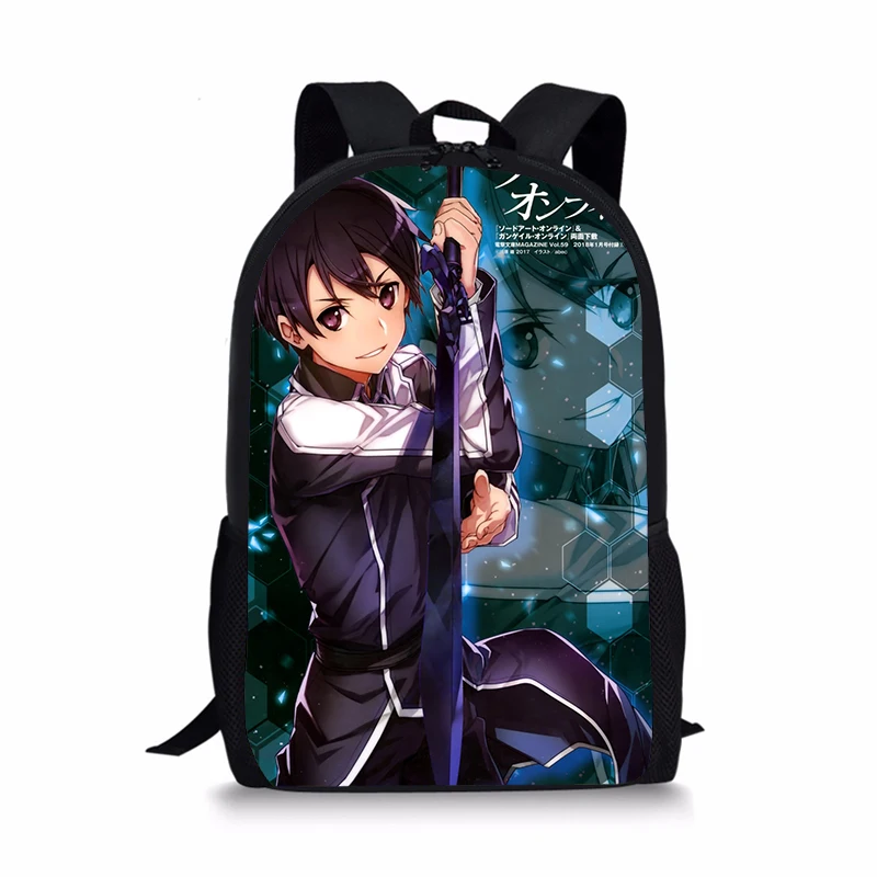 Модный детский рюкзак из аниме SAO Sword Art Online Kirito Asuna Llenn Sinon школьные ранцы для