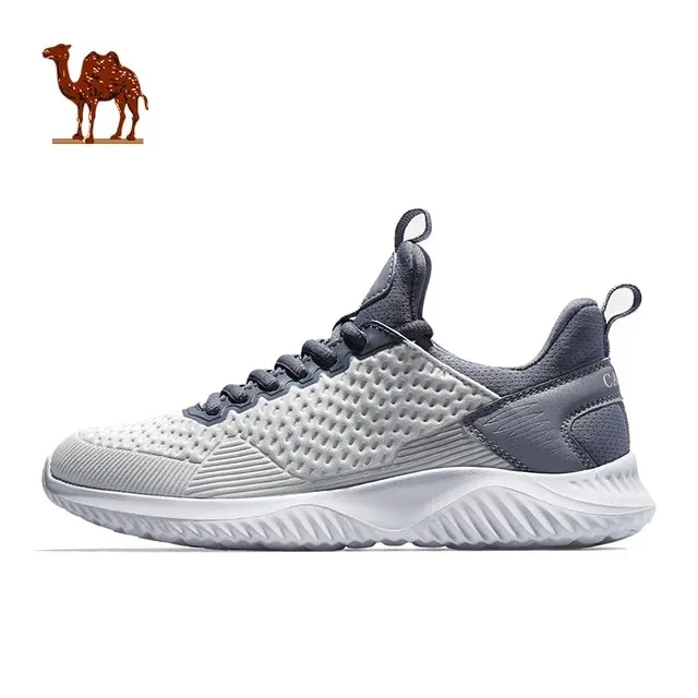 CAMEL Running Shoes Men Women Sneaker Gym Lightweight Stability Anti-slip Shock-Absorben Sport Breathable Hard-Wearing Outdoor - Цвет: Gray Female