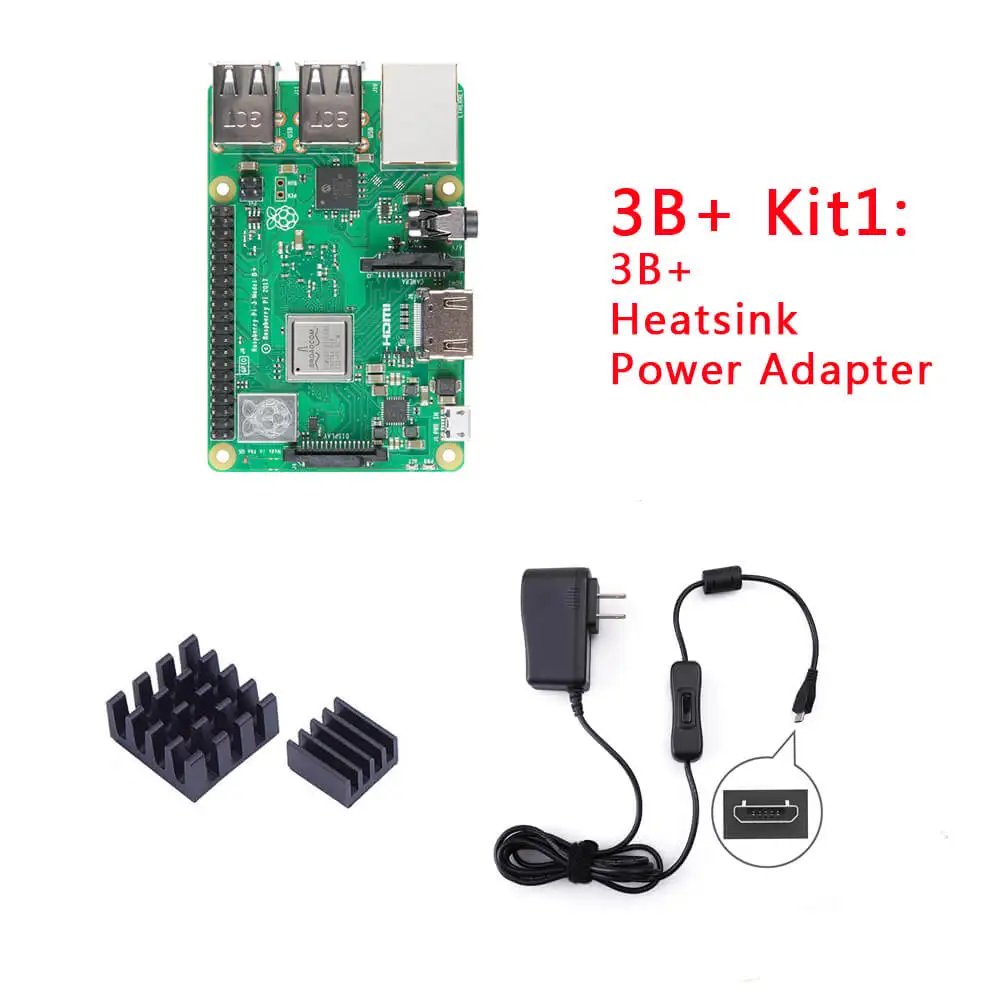 ShenzhenMaker Raspberry Pi 3 B или B+ базовый комплект - Цвет: 3B Plus Kit1