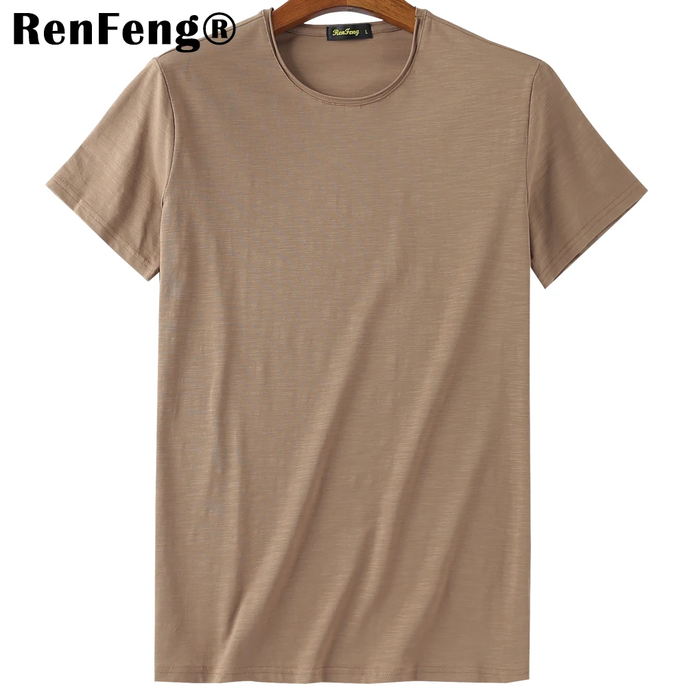 Blank T-Shirt Men T Shirt Short Sleeve Tshirts Solid Bamboo Fiber Homme Tee Shirt For Men 3XL Hot Sale Summer Clothes Colorful (6)