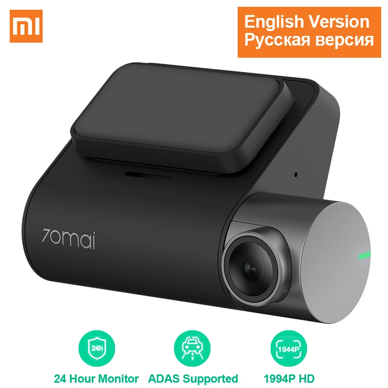 Видеорегистратор Xiaomi 70mai 1944P GPS ADAS голосовое управление 24 часа ночное видение Wi