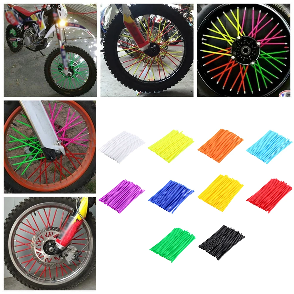 36Pcs 17cm Wheel Spoke Wraps Motorcycle Rim Skins Coat Covers Protector