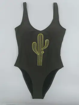 

Flamenco dress s BATH Kaki womens with triangle Biquini de flamenco dress BATH one piece Cactus sin Costura