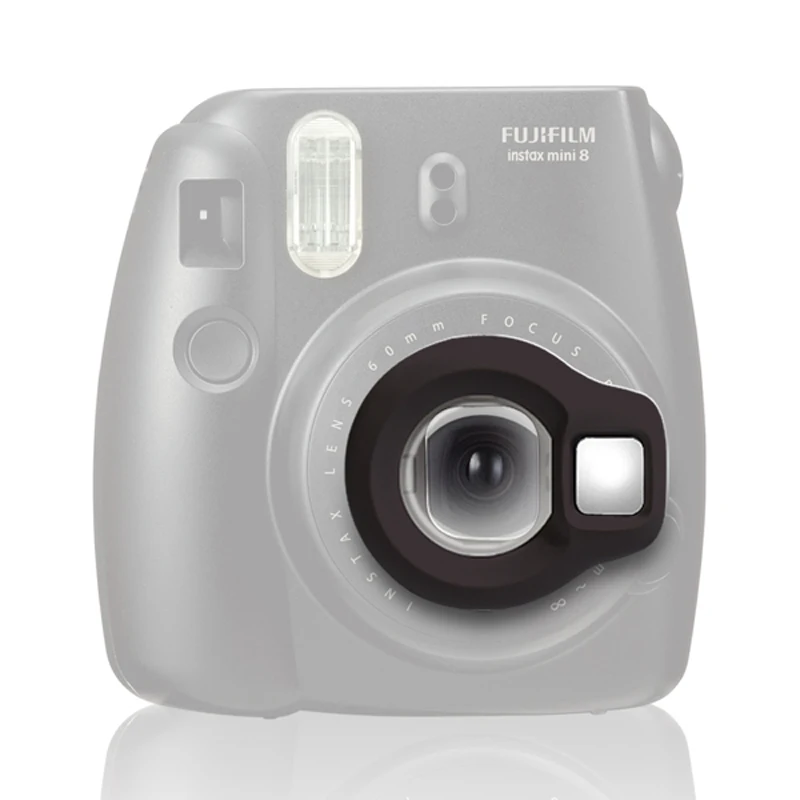 Fujifilm Instax Mini 8 мгновенная камера-черный+ Fuji White Edge 80 пленка+ объектив крупным планом-черный