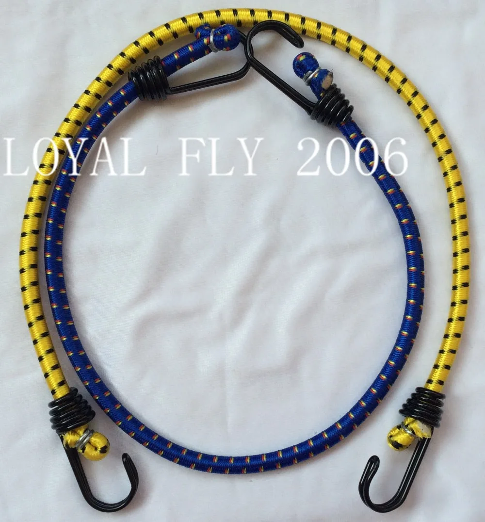 

1pc 8mm 60cm length Tent Crude Elastic Rope, Bugge elastic cords, Tied High Luggage Rope with double hook in both end