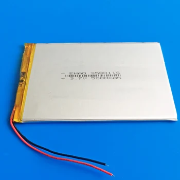 

3.7V 5000mAh Lithium Polymer LiPo Rechargeable Battery For GPS PSP DVD PAD E-book tablet pc laptop power bank video game 3580116