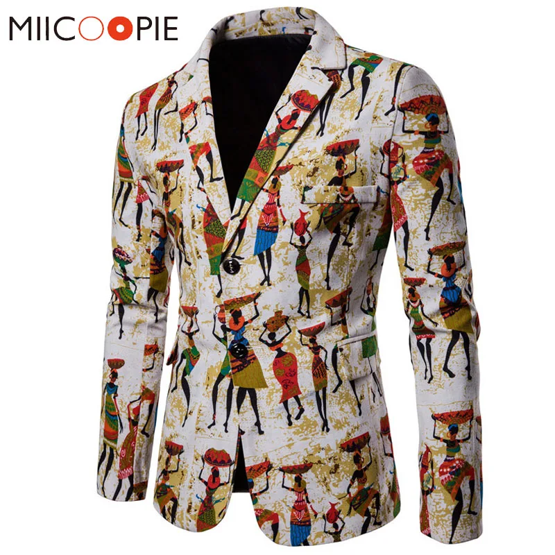 

Mens Fashion Cotton Linen Blazers Men Suits African Print Casual Slim Fit Jacket Men Suit Terno Masculino Blazers Hombre