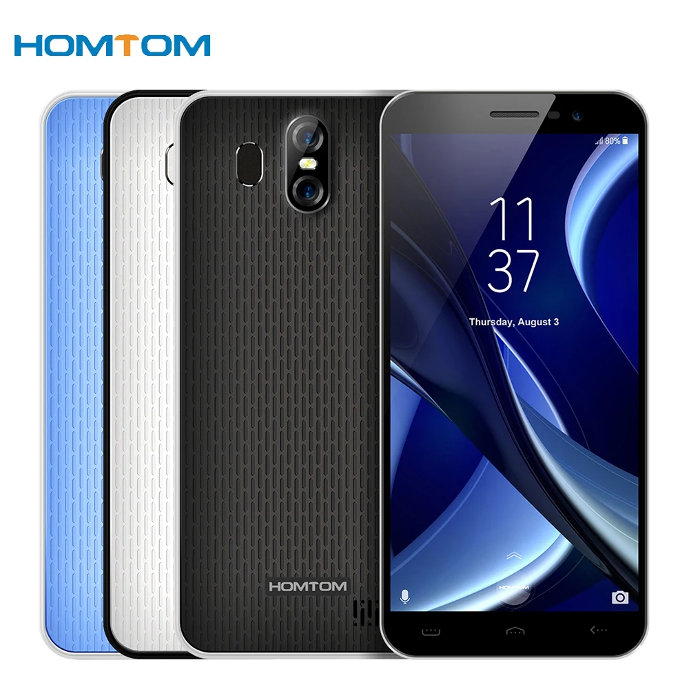 HOMTOM S16 Android7.0 Smartphone 5.5 inch 18:9 Edge-Less Display 3000mAh 2GB 16GB MT6580 Quad Core 13MP Fingerprint Cellphone | Мобильные