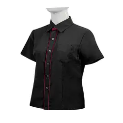 CAMISA TRABAJO UNIFORME CAMARERA CON MANGAS CORTAS MESERO DEPENDIENTA BARMAN COCTELERA-Арт. XGN031