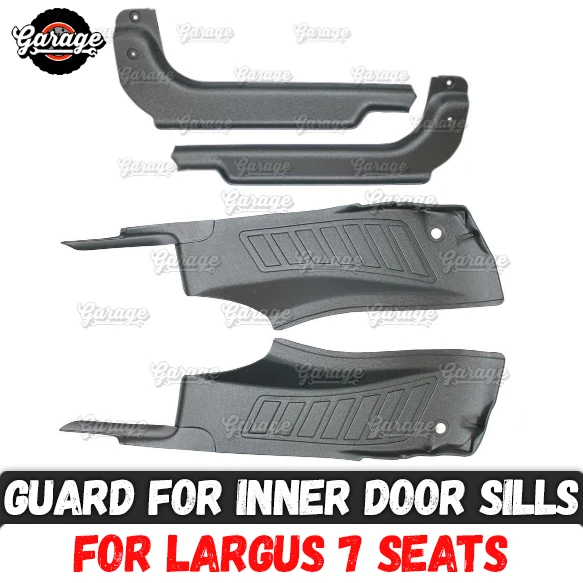 

Guard of inner door sills for Lada Largus 2011- ABS plastic 4 or 2 pcs accessories protect of carpet car interior molding