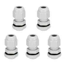 UXCELL 5 шт. PG7/M12x1.5/M16x1.5/M20x1.5 белый/черный кабельный сальник для герметизации провода Водонепроницаемость Пластик Регулируемый крепежный разъем