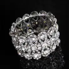 MHS. SUN модные хрустальные стразы, свадебные серебряные браслеты-обручи, цветные женские эластичные браслеты, аксессуары для рук, подарок FY045