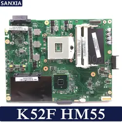 Kefu K52F материнская плата для ноутбука ASUS K52F X52N A52F K52 Тесты Оригинал материнская плата PGA989 HM55