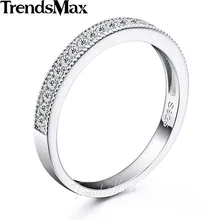 Женское кольцо с фианитом Trendsmax серебряное для свадьбы или