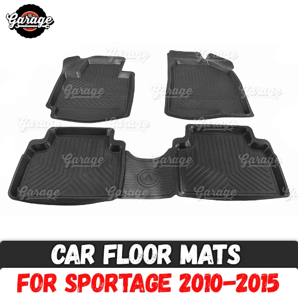 

Car floor mats for Kia Sportage 2010-2015 rubber 1 set / 4 pcs or 2 pcs accessories protect of carpet car styling interior