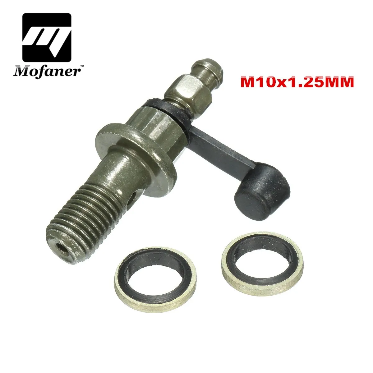 

M10x1.25mm Motorcycle Brake Braking Caliper Bleed Screw Nipple with Dust Cap