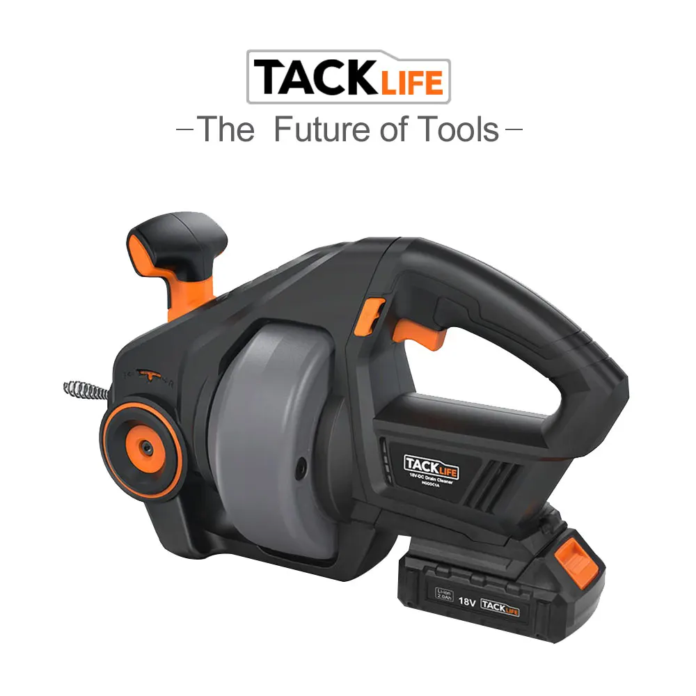 Tacklife HGDDC1A Automatic 3/4" to 2" Pipes Cordless Drain ...