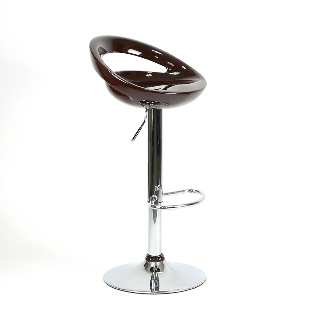 94871 Barneo N-6 пластиковый поворотный кухонный высокий барный стул темно-коричневый на газ-лифте мебель для кухни кресло для бара дизайнерский стул для современной кухни кухонный стул по России