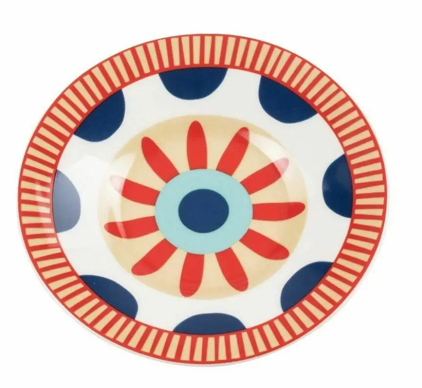 

6 Tea Saucers Modern Turkish Traditional Porcelain Tea Saucer printed series