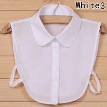 Женское однотонное кружевное отстегивающееся ожерелье-чокер с отворотом, рубашка манишка с высоким воротом