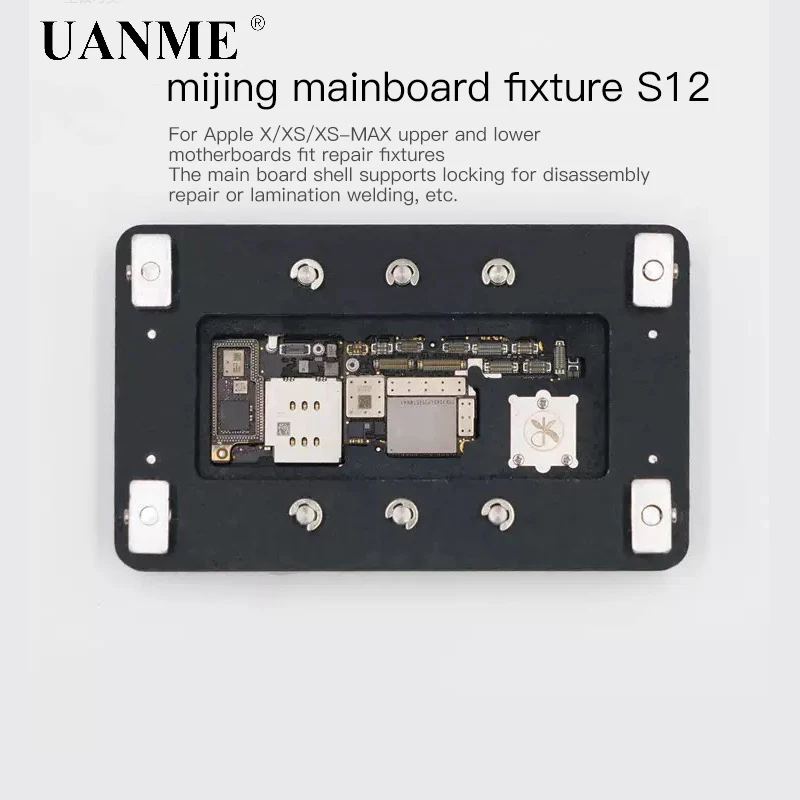 

UANME iPX Lock Plate Repair Clamp For iPhone X XS XS-MAX Fixed Platform Maintenance Fixture Upper and Lower Welding of MainBoard