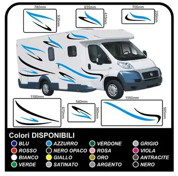 

complete kit Top Quality stickers for RV vinyl graphics stickers decals Camper Set Caravan caravans - graphics 10 MADE IN ITALY
