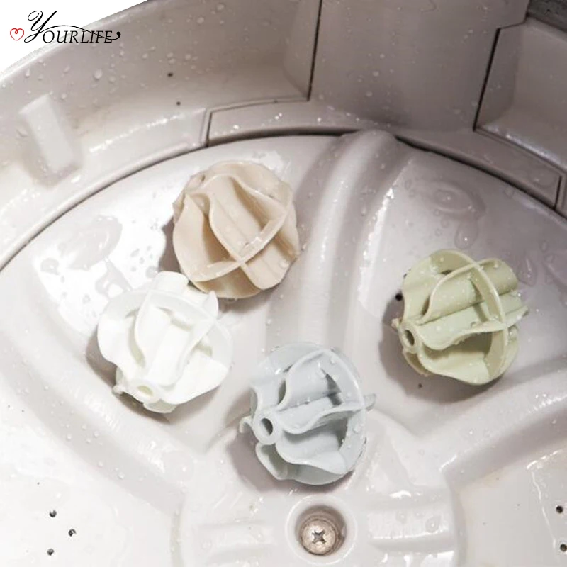 

OYOURLIFE 2pcs Decontamination Anti-Winding Magic Laundry Ball Two Loaded Clean Tumble Dryer Clothes Softener Wash Ball
