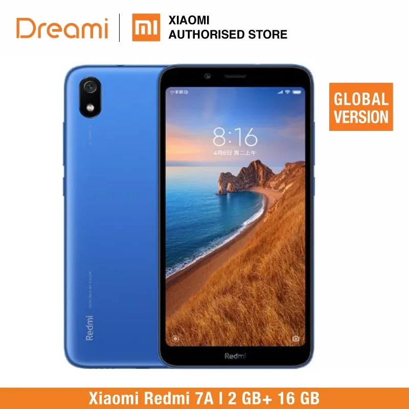 Глобальная версия Xiaomi Redmi 7A 16 ГБ rom 2 ГБ ram(абсолютно новая и герметичная) 7a 16 gb - Цвет: Matte Blue 16GB