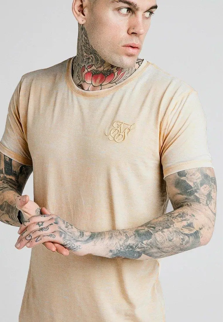 Футболка с принтом и рукавами дыни SikSilk