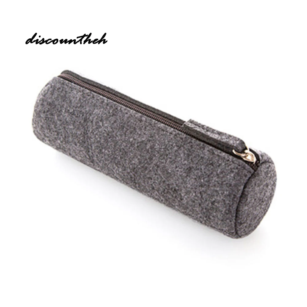 

New PU Leather Storage Cosmetic Bag Pencil Cylinder Classical Makeup Brush Bag Color Waterproof