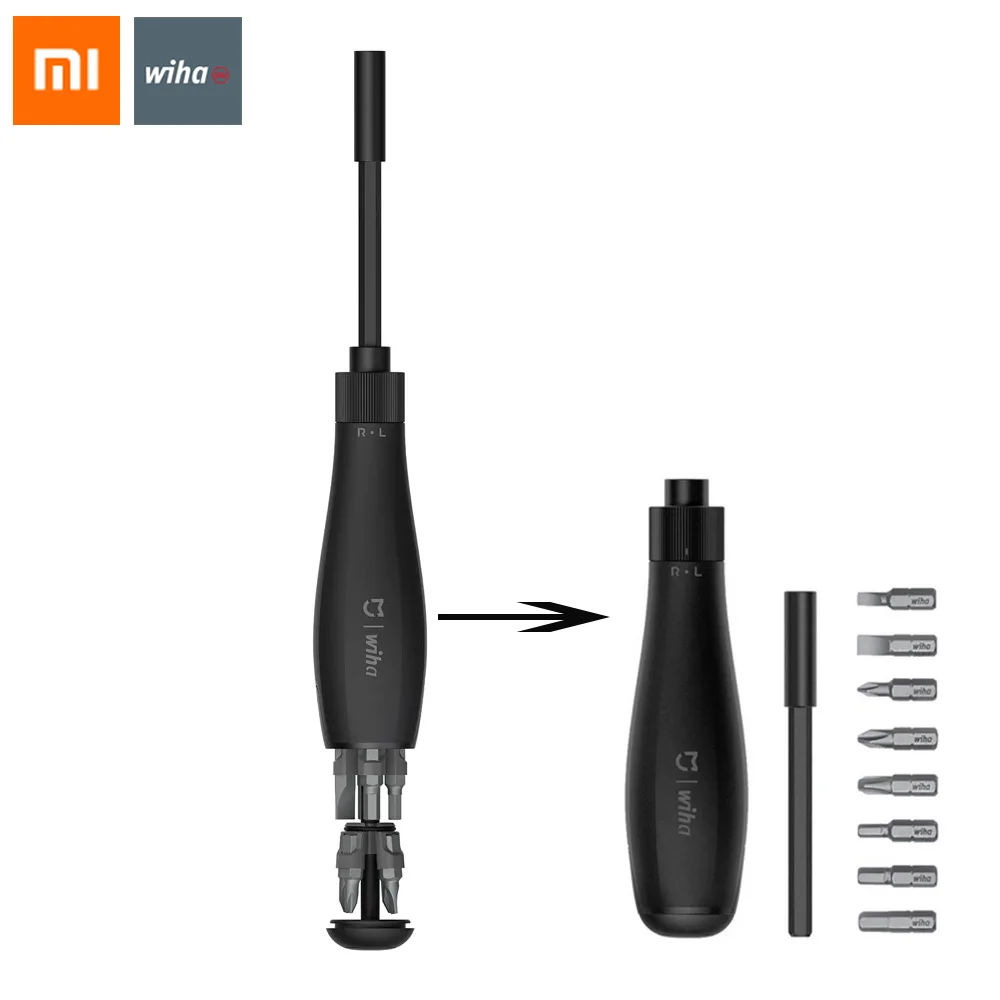 

Original Xiaomi Mijia Wiha 8 in 1 Daily Use Screwdriver Kit Precision Magnetic Bits Alluminum Box DIY Screw Driver Set