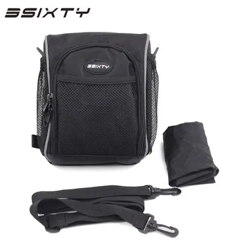 

3SIXTY Bicycle Front Stem Bag with Rain Cover Shoulder Strap for Brompton Folding Bike