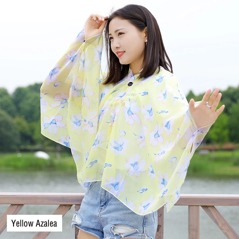 Womens Sun Protection Cloak Yellow Azalea