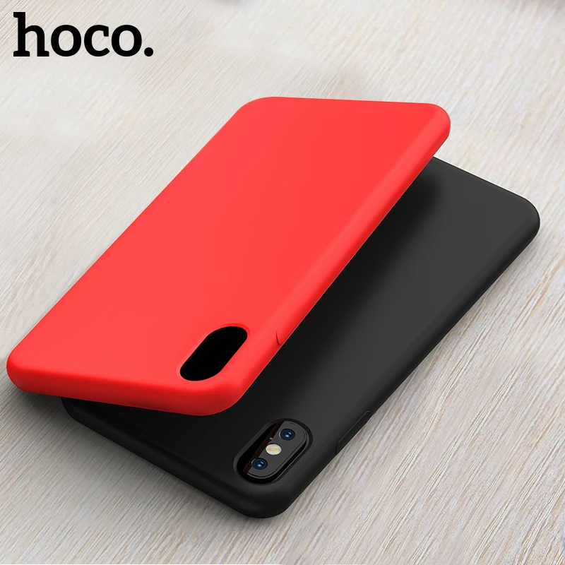 Жидкий силиконовый чехол HOCO для iPhone 11 Pro Max X XS Max XR, ультра тонкая задняя крышка, стильный премиум класса, роскошный бизнес