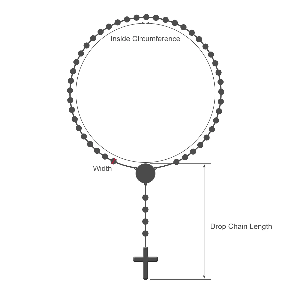Длинные Четки Ожерелье для мужчин женщин из нержавеющей стали бисера Кулон в виде креста на цепочке женские мужские подарок ювелирные изделия KN434