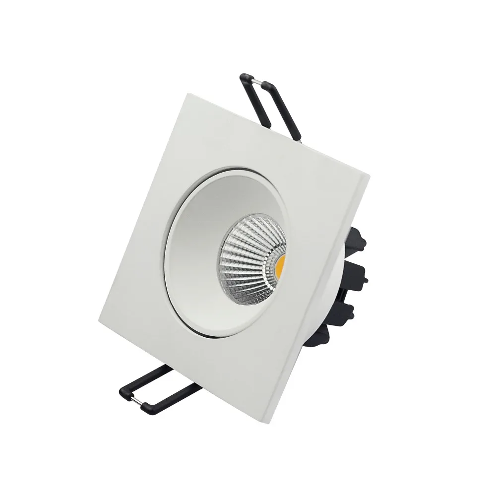 Бесплатная доставка 5 Вт 7 90RA 38 градусов Cutout72mm 100 240VAC 3000 K 4000 6000 COB антибликовый