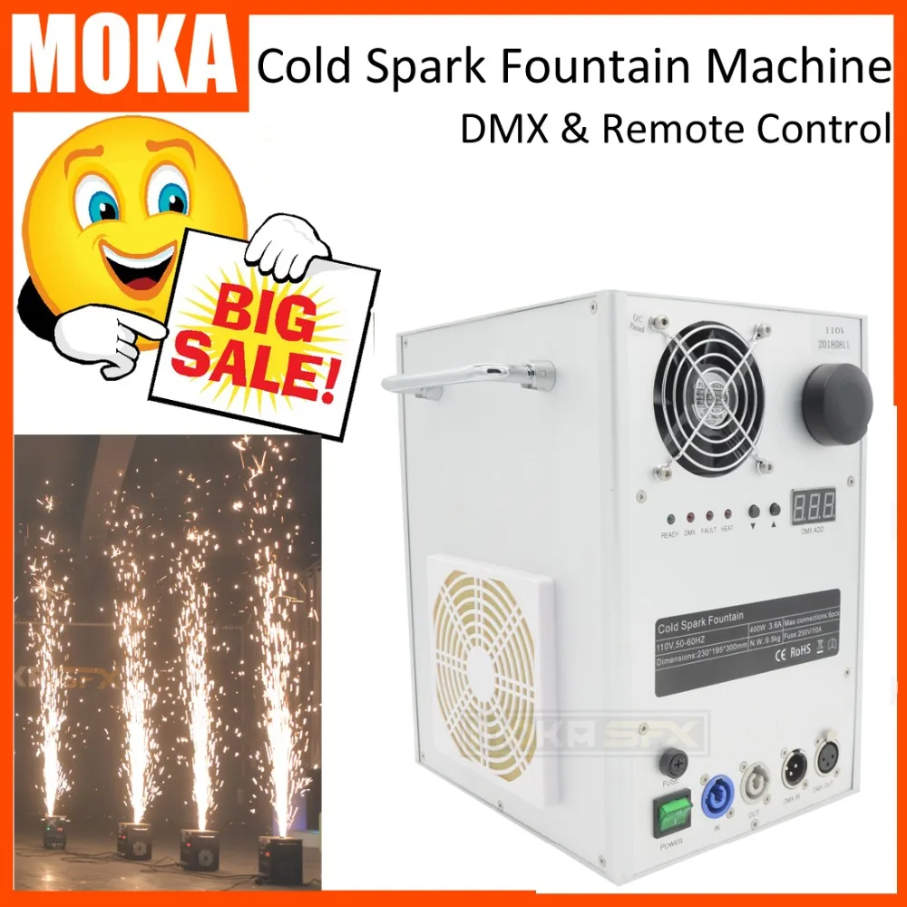 Silver White/ black Wedding Stage Fountain Cold Spark Machine Flame