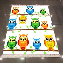 Еще цвет желтый, синий; размеры 34–43 оранжевый Декор "Совы на дереве" филиал 3d противоскользящее микроволокно назад моющиеся декоративные детей Kilim помещение площадью ковер