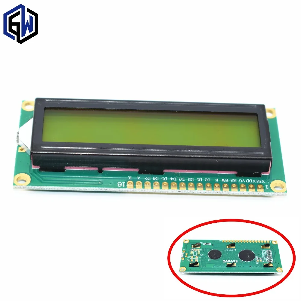 1pcs lcd1602 lcd 1602 yellow and green screen with 1pcs lcd1602 lcd 1602 yellow and green screen with