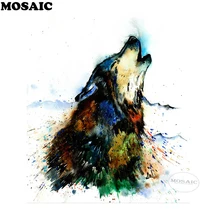 Diy алмазная живопись, фото на заказ, вышивка крестиком, вышивка бисером, Алмазная мозаика "Волки", произведение искусства, 3d картина, стразы, поделки