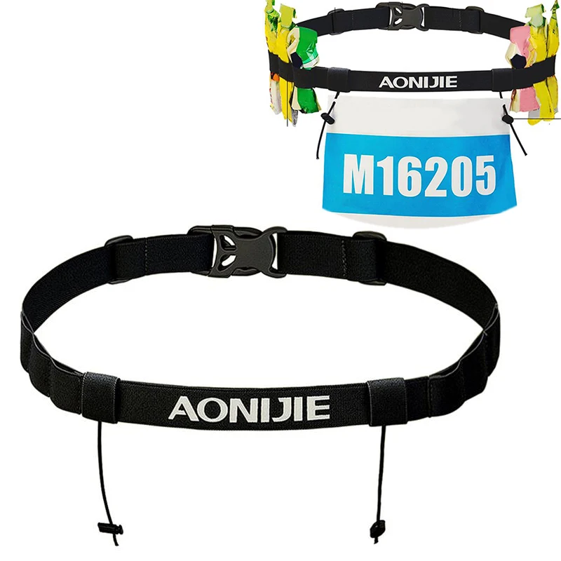 

Unisex Triathlon Marathon Race Number Belt With Gel Holder Running Belt Cloth Belt Motor Running Outdoor sports