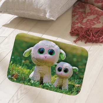 

Cozy 40x60cm floor mat horse dogs owls printed hallway doormat suede Welcome entrance door mat anti-slip water Water absorption