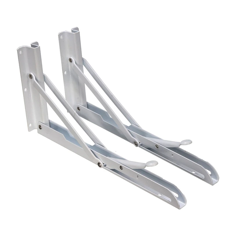 

MTGATHER 2Pcs 150x300mm Folding Bracket Triangular Metal Release Catch Support Bench Table Folding Shelf Bracket