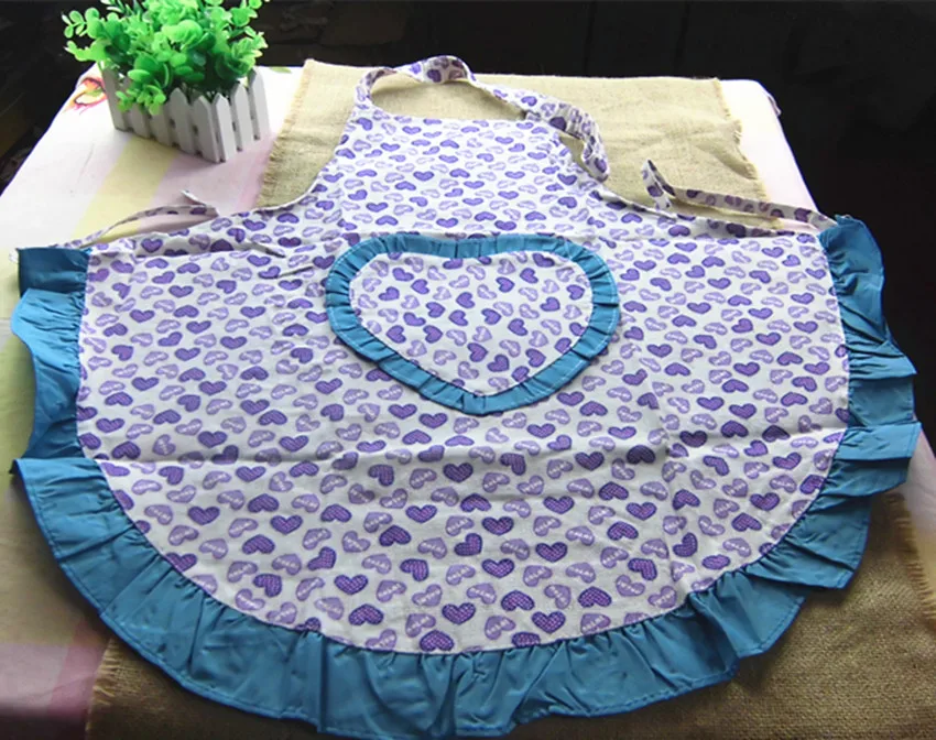 

Blue Purple heart girl ladies kitchen cooking baking Apron