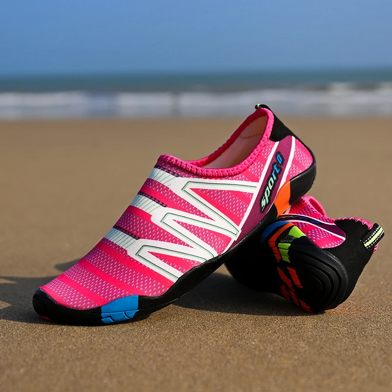 Clorts Water Shoes Aqua Shoes Beach Swimming Shoes Men Breathable Slip-on Sport Sneakers (57)
