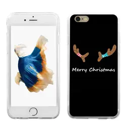 Оленьи рога Merry чехол для телефона с рождественским рисунком крышка для iPhone X для samsung Galaxy S8