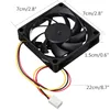 Ventilateur de refroidissement de boîtier CPU, silencieux, 70x70x15mm, DC 12V, 3 broches, 7cm, haute qualité ► Photo 2/6