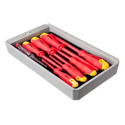 Набор отверток ЕРМАК 8 шт диэлектрические (PH2*150 SL6*150 PH1*100 SL5*125 PH0*75 SL4*100 SL3*75